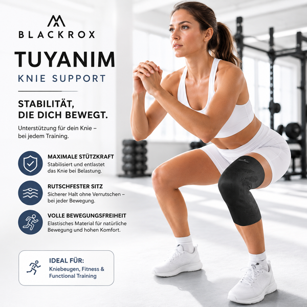 BLACKROX TUYANIM Kniebandage Sport Fitness Kniestütze – Anwendung