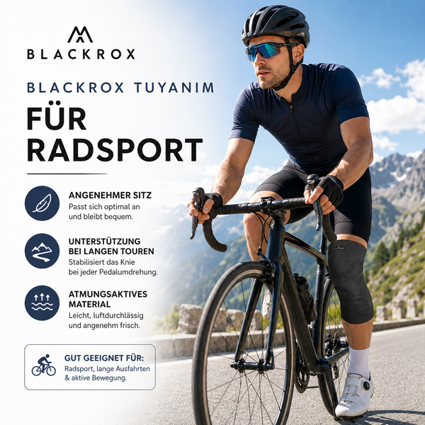 BLACKROX TUYANIM Kniebandage Sport Fitness Kniestütze – Tragekomfort