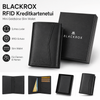 BLACKROX RFID Kreditkartenetui Leder Mini Geldbörse Slim Wallet – Material