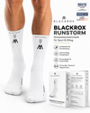 BLACKROX Runstorm Kompressionsstrümpfe Laufen Sport Wadenstütze – Weiss Detailansicht
