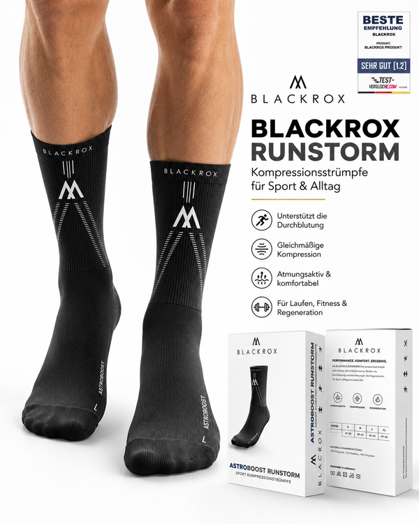 BLACKROX Runstorm Kompressionsstrümpfe Laufen Sport Wadenstütze – Detailansicht