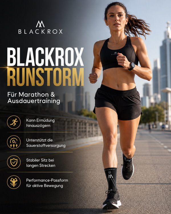 BLACKROX Runstorm Kompressionsstrümpfe Laufen Sport Wadenstütze – Nahaufnahme