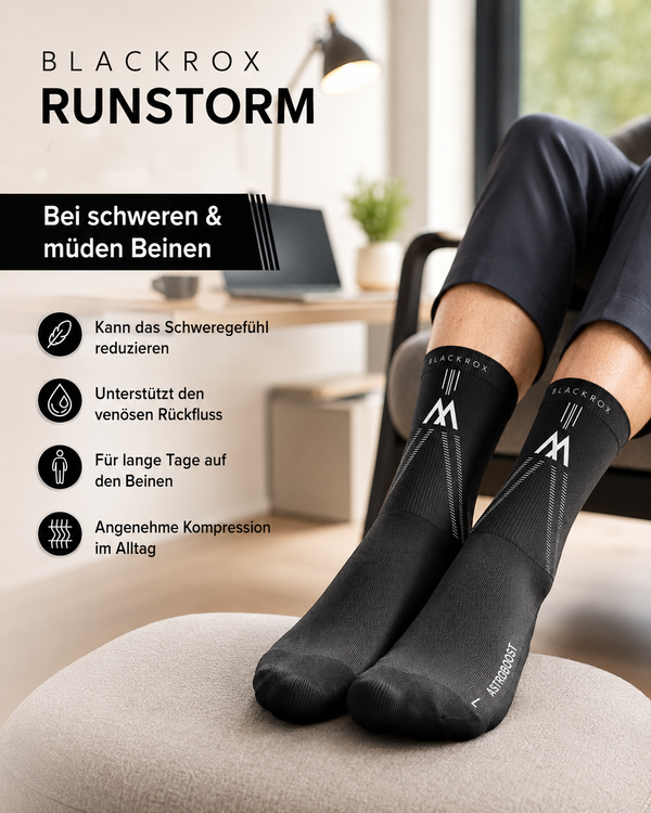 BLACKROX Runstorm Kompressionsstrümpfe Laufen Sport Wadenstütze – Tragekomfort