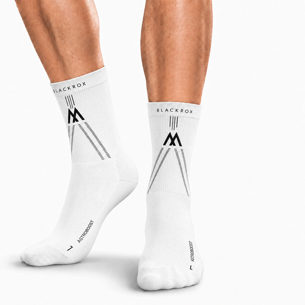 BLACKROX Runstorm Kompressionsstrümpfe Laufen Sport Wadenstütze – Farbvariante Weiss