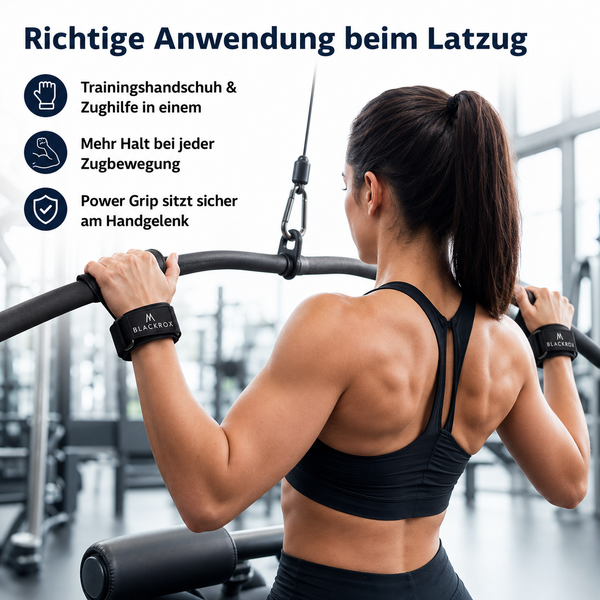 ROXVALION Power Grips - richtige Anwendung beim Latzug