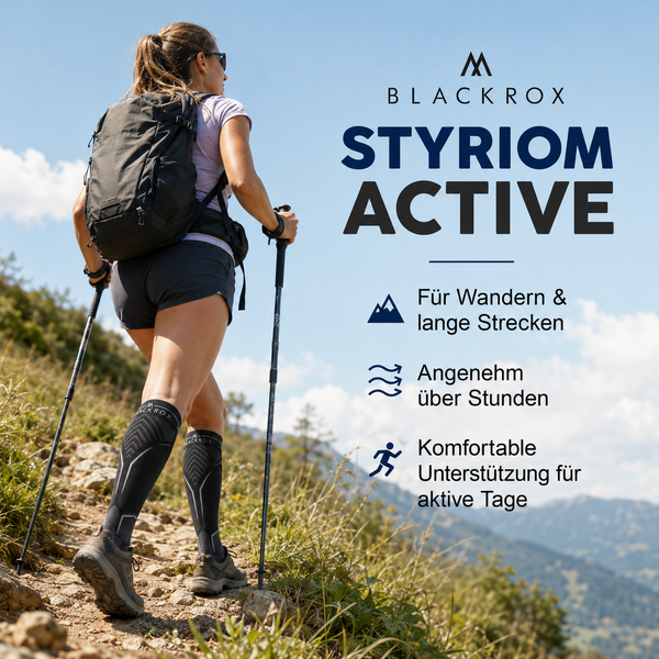BLACKROX STYRIOM ACTIVE Kompressionsstrümpfe Sport Alltag – Tragekomfort