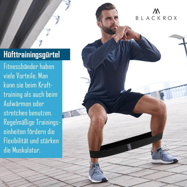 BLACKROX BOOTYROX Premium Fitnessband Bauchmuskel