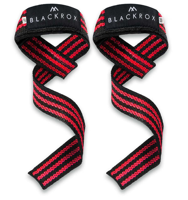 BLACKROX Zughilfen Lifting Straps Krafttraining Fitness Gym – Farbvariante Rot