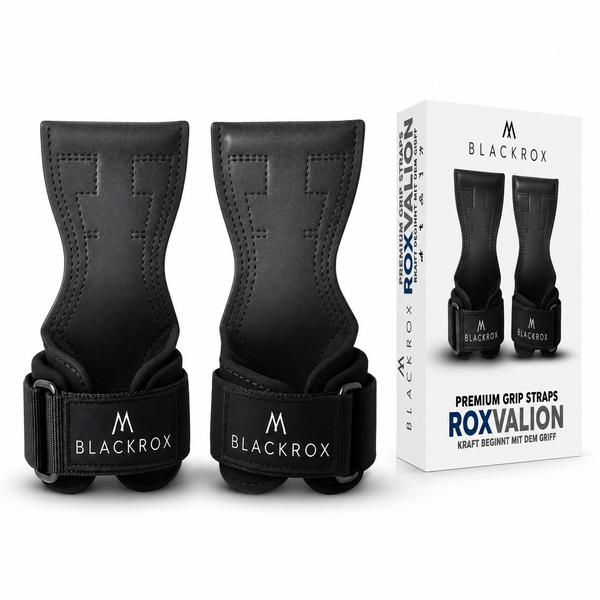 BLACKROX ROXVALION Power Grips Zughilfen mit Verpackung