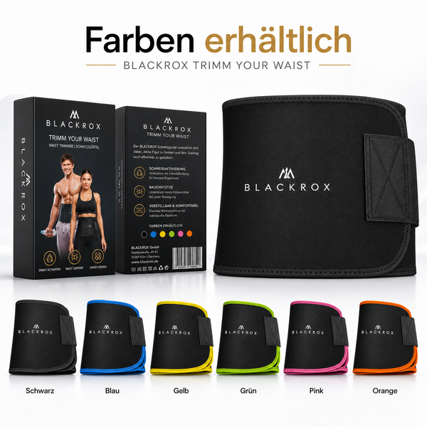 BLACKROX Waist Trimmer Fitnessgürtel Schwitzgürtel Bauchweggürtel – Detailansicht