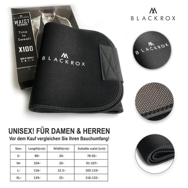 BLACKROX Waist Trimmer Fitnessgürtel Schwitzgürtel